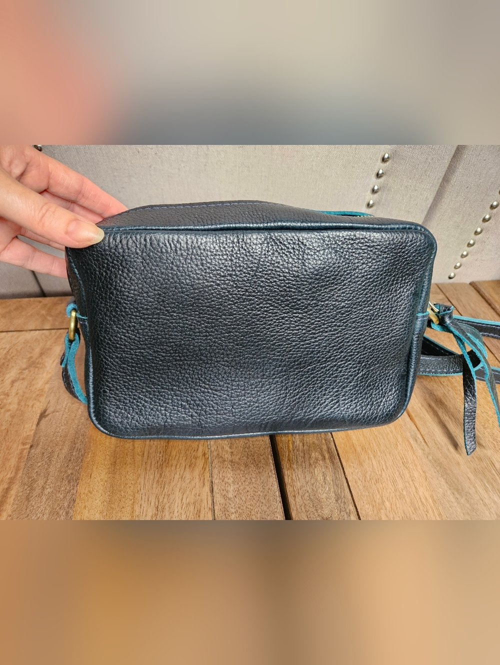 Portland Leather Goods Large Camera Bag Boreal Blue Green - Picture 5 of 16